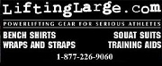 Visit LiftingLarge.com for all your powerlifting gear needs!